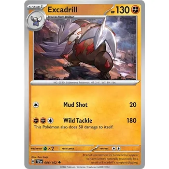 Karetní hra Excadrill 086/162 - Temporal Forces Typ karty: Reverse Holo