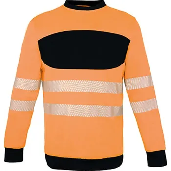 Pánská mikina Korntex Reflexní funkční mikina KX1001 Signal Orange-Black XXL
