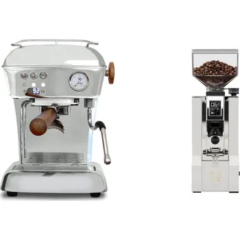 Kávovar Ascaso Dream PID, leštěný hliník + Eureka Mignon XL, CR white