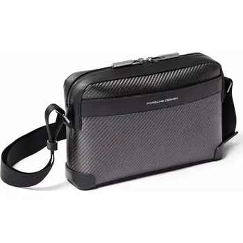 Cestovní taška PORSCHE DESIGN Carbon Shoulder Bag S2 Taška přes rameno z uhlíkových vláken černá (Taška s organizérem a polstrovanou přihrádkou na tablety.)