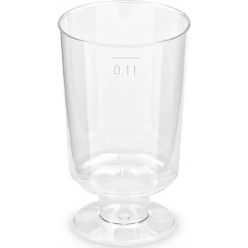 Jednorázové nádobí Kelímek krysal na stopce průhledný 0,10l 15ks