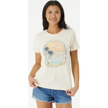 Dámské Tričko s krátkým rukávem RIP CURL SUN SALT STANDARD TEE 04BWTE_3021 – Béžová S