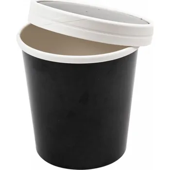 Jednorázové nádobí Garcia de Pou Polévková miska papírová s víkem 480ml Ø90mm 25ks