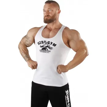 Pánské tílko Bizon Gym Tílko 407 - bílá Bílá XL