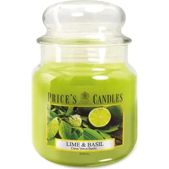 Svíčka Price’s PRICE´S MIDI svíčka ve skle Limetka & Bazalka - hoření 90h