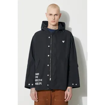 Pánská větrovka Bunda Human Made Hooded Coat pánská, tmavomodrá barva, přechodná, HM26JK001, L, 59X