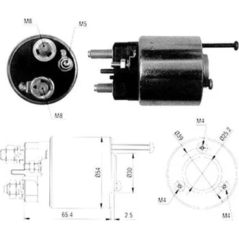 Autoelektrika Elektromagnetický spínač, startér MAGNETI MARELLI 940113050065