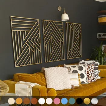 Obraz WoodenPuzzle.cz Dřevěný obraz - Abstraktní umění Barva: Černá, Velikost: L