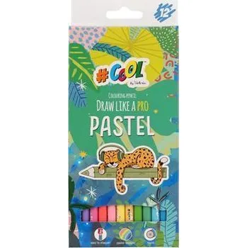 Pastelka Barevné pastelky, 12 pastelových barev, kulaté, COOL BY VICTORIA