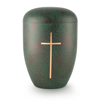 Smuteční dekorace Ekologická urna Patina - Kříž