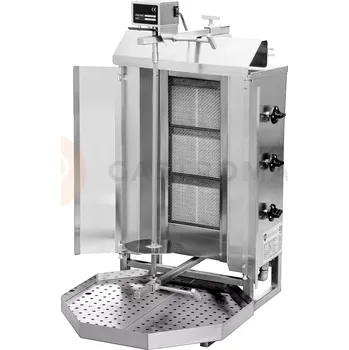 Plynová kartuše Gyros/kebab gril plynový, 3 hořáky, zátěž 40 kg, 550x700x960 mm | RESTO QUALITY, KLG220