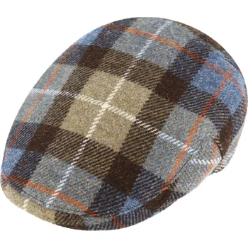 Čepice Fiebig - Headwear since 1903 Kostkovaná hnědá vlněná bekovka od Fiebig Velikost: 61 cm (XL)