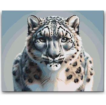 Malování podle čísel - Leopard Velikost: 30x40cm, Rámování: Pouze srolované plátno