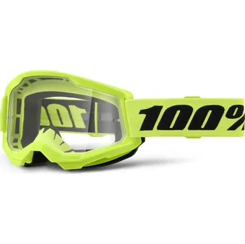Auto-moto Dětské brýle - 100% Strata 2 Junior - Fluo Yellow (čiré sklo)