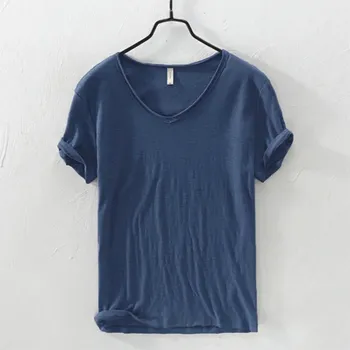 Dámské tričko Bavlněné tričko s kulatým výstřihem Barva: Džínová, Velikost: 2XL