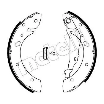 Brzdový systém Sada brzdových čelistí METELLI 53-0430