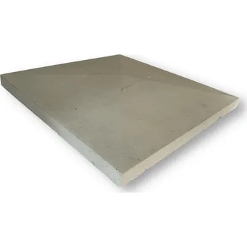 Příslušenství pro plot Betonová stříška na sloupek (39 × 39 cm) Barva: Antracit, Vzor: Hladká