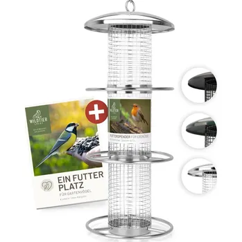 Pro ptáka REAVET Krmný sloupek na arašídy - více barev (výška 35 cm) Barva: Stříbrná