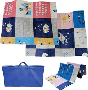 Hrací deka Vzdělávací pěnová podložka pro děti oboustranná 200 x 150 cm s taškou