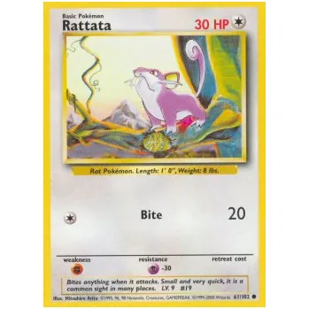 Sběratelská karetní hra Pokémon BS 061/102 Rattata - Base Set Stav: Excellent