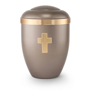 Smuteční dekorace Ekologická urna Velure - Kříž/Fumé