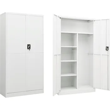 Zásuvkový kontejner vidaXL Uzamykatelná skříň 90 x 40 x 180 cm ocel [335971] Barva: Bílá