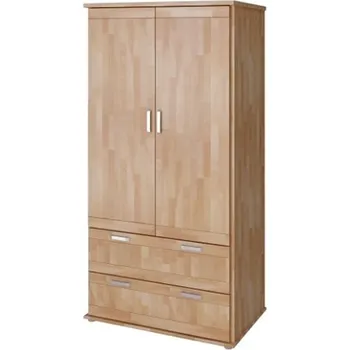 Šatní skříň Skříň ALFA 2D - Grand se zásuvkami, masiv buk cink, český výrobek