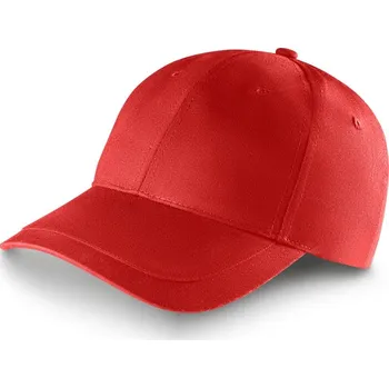 Kšiltovka RYAN. Čepice vyrobená z česané (65% recyklované) bavlny - Červená