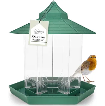 Krmítko pro ptáka REAVET Objemná lucerna na sypané krmivo - zelená