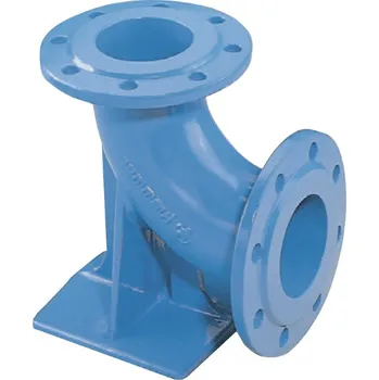 Kanalizační potrubí PŘÍRUBOVÉ KOLENO 90° S PATKOU č.5049 80- 4/4díry