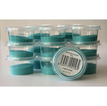 Písek na pískování Písek dekorativní - tyrkysová