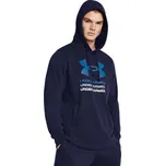 Under Armour Mikina Rival Terry Graphic Hood Blue S modrá