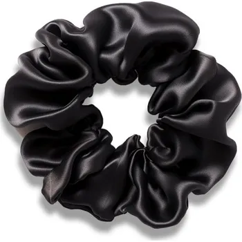Pilō Pilō | Silk Hair Tie - Large Black hedvábná gumička do vlasů 1 ks