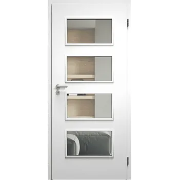 Interiérové dveře SAPELI SWING KOMFORT M49 - LAKOVANÉ - OTOČNÉ DVEŘE VČ. ZÁRUBNĚ - Barva ral Průchozí šířka (cm): 90, Průchozí výška (cm): 197, Typ skla: Čiré sklo