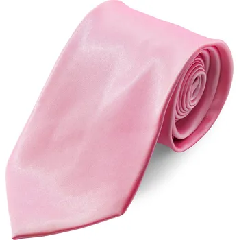 Kravata Lesklá baby růžová kravata 8 cm Basic - Trendhim
