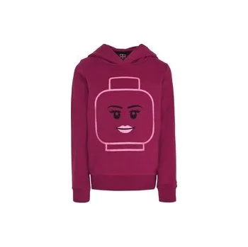 Dívčí mikina LEGO® Iconic 22615 mikina s kapucí - vínová, velikost 122