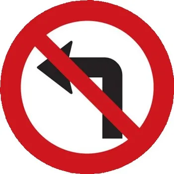 Dopravní značka Dopravní značka B24b - Zákaz odbočování vlevo - Standardní kruh 700mm
