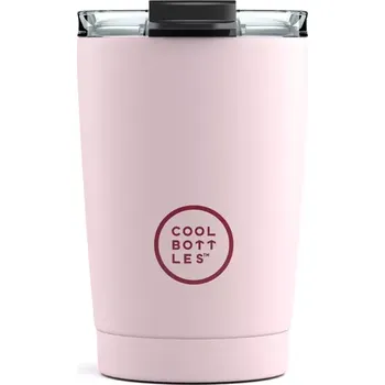 Termohrnek Nerezový termohrnek COOL BOTTLES Pastel Pink třívrstvý 330ml