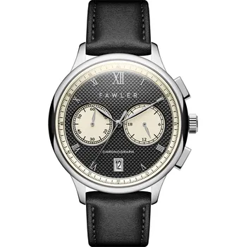 Hodinky Cicero | Černé vintage hodinky s chronografem - Fawler