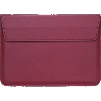 Pouzdro na mobilní telefon Univerzální obálka z umělé kůže se stojánkem pro MacBook do 16" - vínová