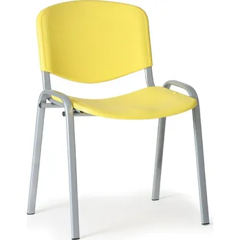 Jednací židle Plastová židle ISO - šedé nohy, žlutá