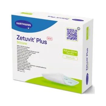Krytí na ránu Zetuvit Plus Silicone 12,5 x 12,5 cm