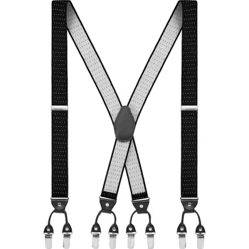 Kšandy Vexel | Široké puntíkované černé šle vzadu do X - Trendhim