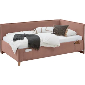 Dětská postel Růžová čalouněná postel Meise Möbel Fun II. 140 x 200 cm s úložným prostorem