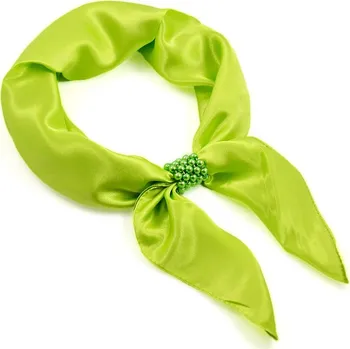 Šátek Šátek s bižuterií Letuška - zelený