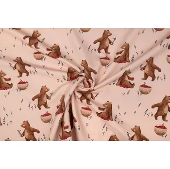 Teplákovina Šťastní medvědi na béžové