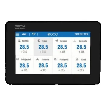 Termostat TECH-CONTROLLERS Ovládací panel + WiFi modul M-9r TECH Controllers WG.11.0250 drátová černá