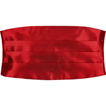 Lesklý červený smokingový pás Basic - Trendhim