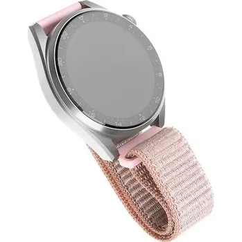 Módní doplněk Nylonový řemínek FIXED Nylon Strap s Quick Release 20mm pro smartwatch, růžově zlatý