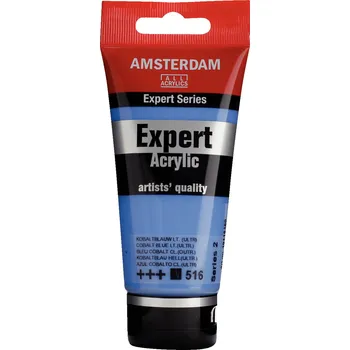 Vodová barva Akrylová barva Amsterdam Expert - 516 Cobalt Blue Light (Ultramarine) Objem: 75 ml
